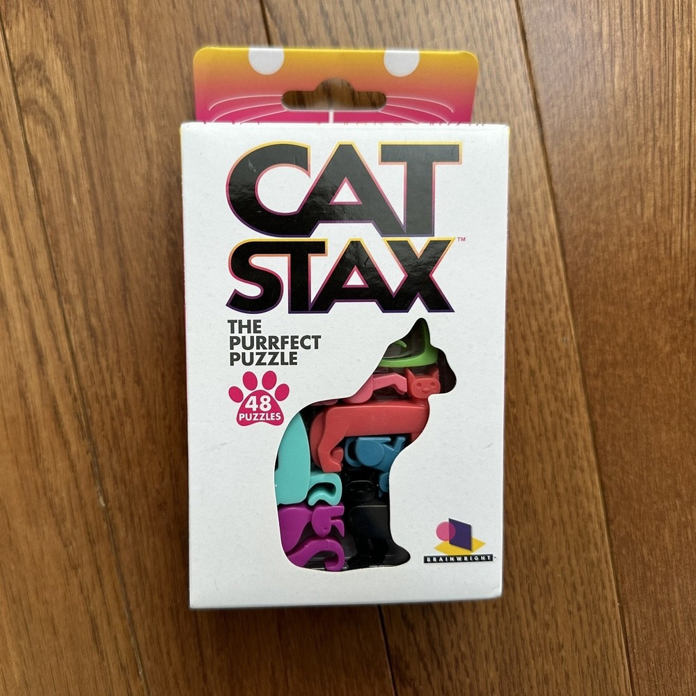 Cat Stax 18200-479151-L The Purrfect Puzzle (Game) Brainwright Solo Play Feline